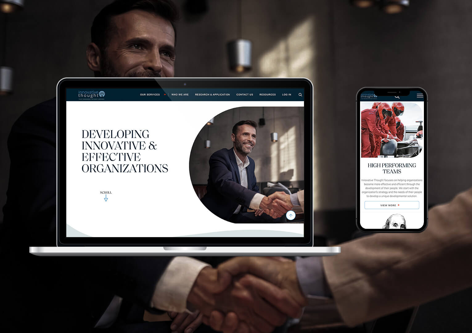 Innovative-Thought website display